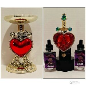 BB&W NWT Evil Queen Pierced Heart 3-Wk Candle Holder, Wallflower Plug, 2 Refills